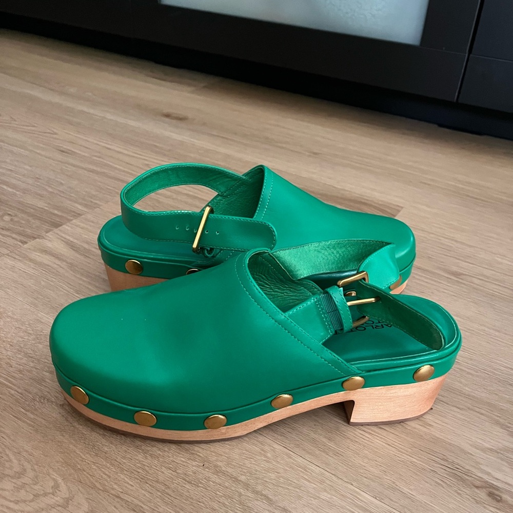 Charlotte Stone green clogs